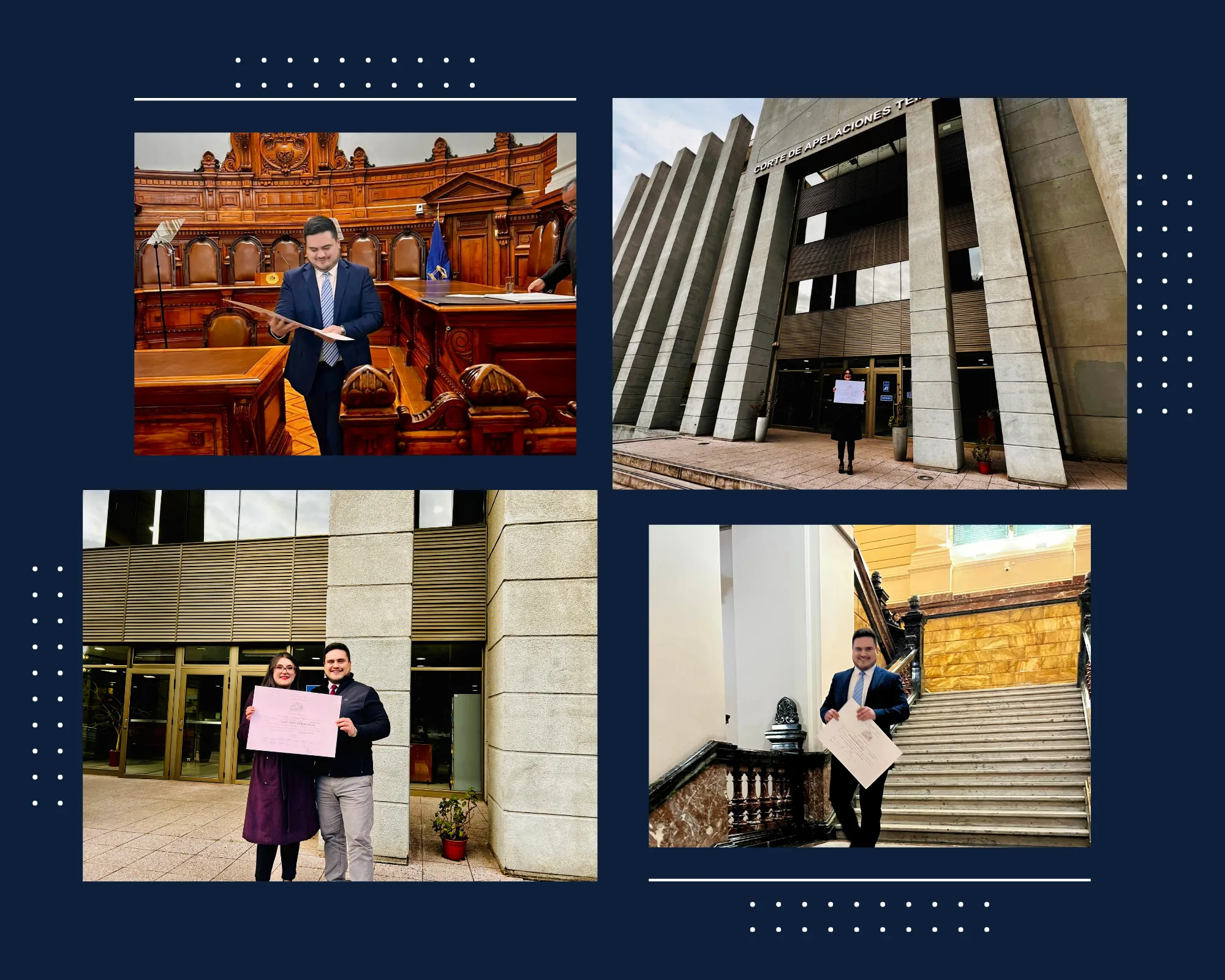 Los abogados de Beroíza & Hernández Abogados en su juramento ante la Corte de Apelaciones de Temuco y los Tribunales de Justicia